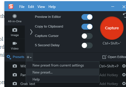 Already in love with Snagit, just discovered the icing on top